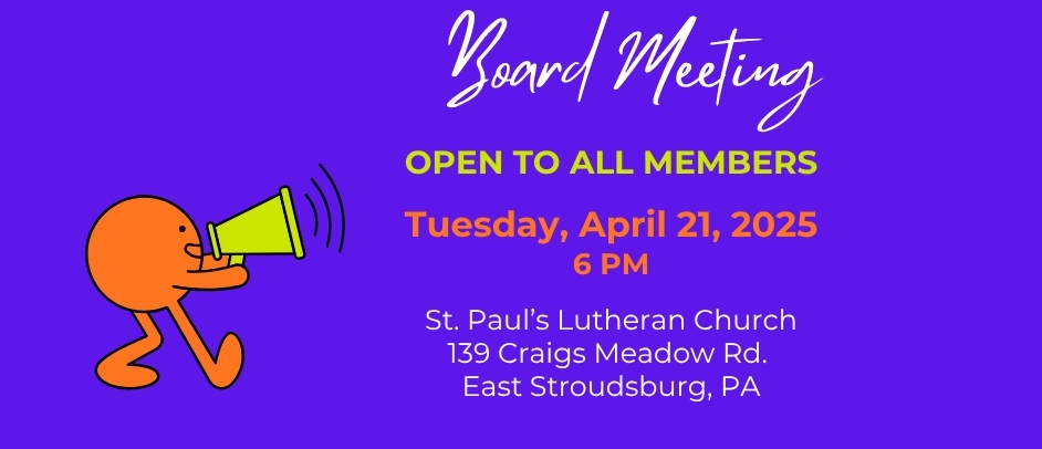 Join us at the next board meeting!